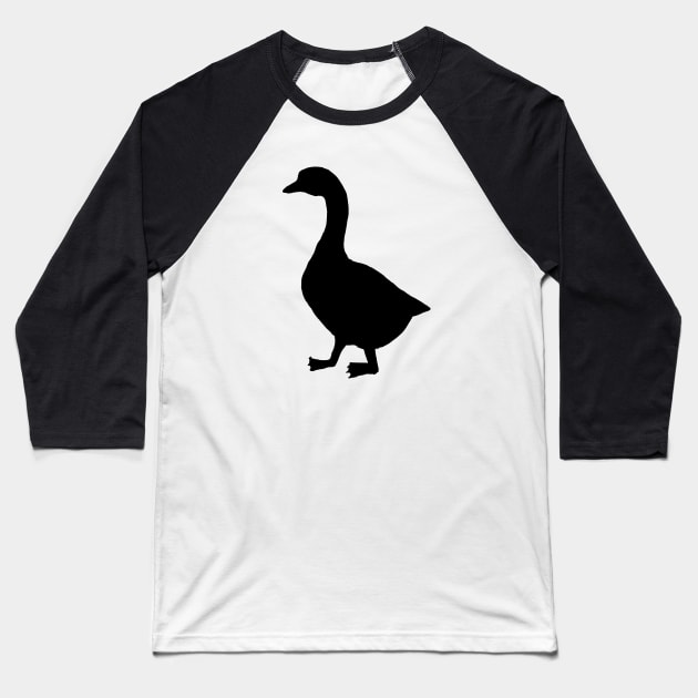 Goose Silhouette Baseball T-Shirt by KC Happy Shop